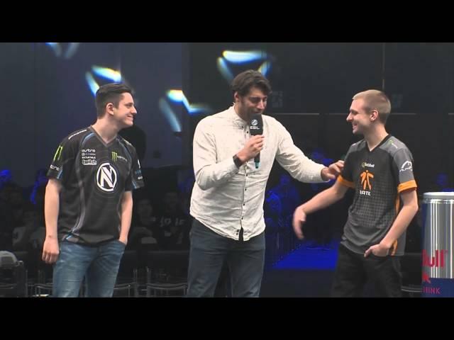 ESL Barcelona - Prematch Interview fnatic vs EnvyUs (SHOTS - refuses handshake)