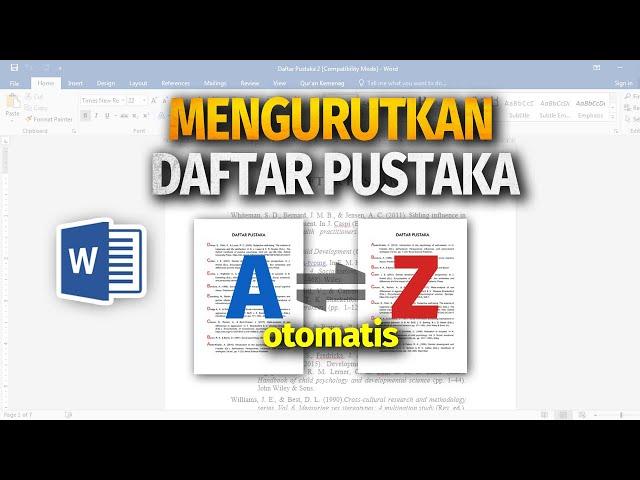 Cara mengurutkan daftar pustaka otomatis di microsoft word