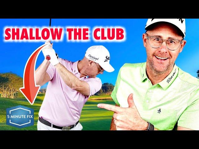 How to shallow your golf swing (my best drill)