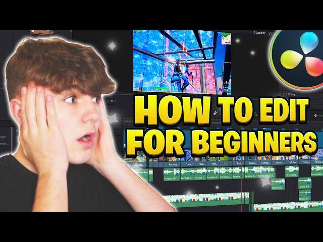 How to Edit a Fortnite Montage for BEGINNERS - Davinci Resolve Tutorial