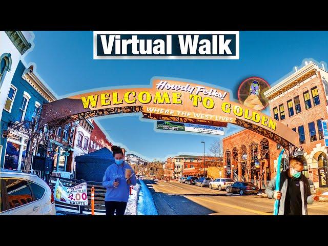 Golden Colorado Walking Tour - Walking Trails for Treadmill - 4K City Walks Virtual Walk