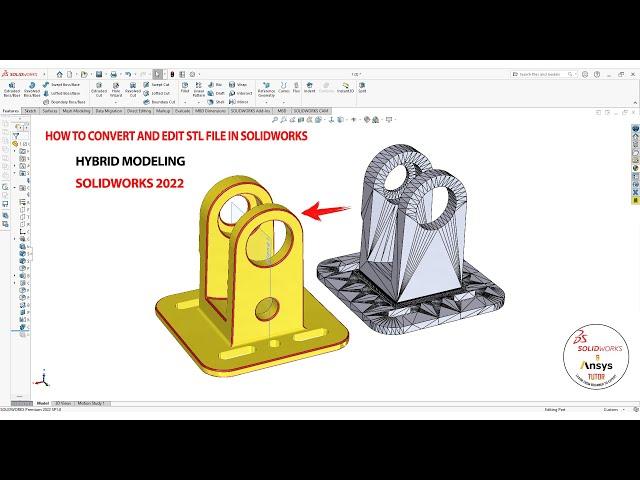  How to edit stl file in solidworks | Hybrid Modeling