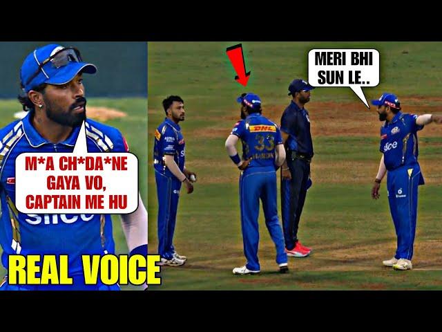 "MAA CHU*ANE GAYA VO" Hardik Pandya caught abusing Rohit Sharma on stump mic during MIvsDC match |