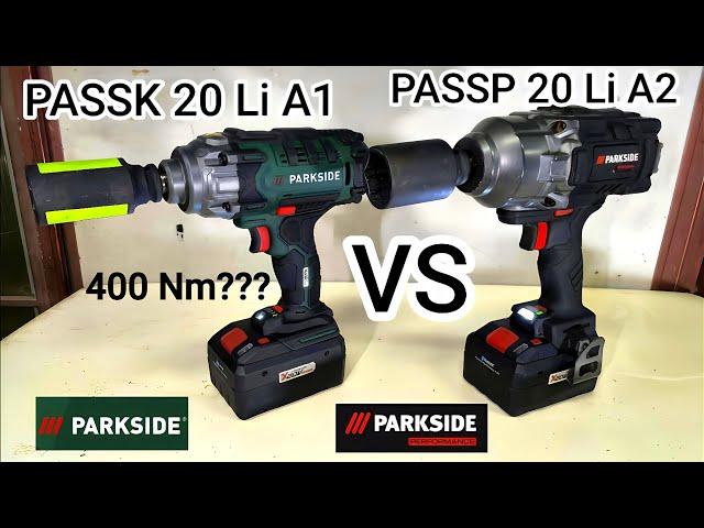 Parkside VS Parkside Performance Impact Wrench - PASSK 20 Li A1 VS PASSP 20 Li A2 1356 Nm#parkside