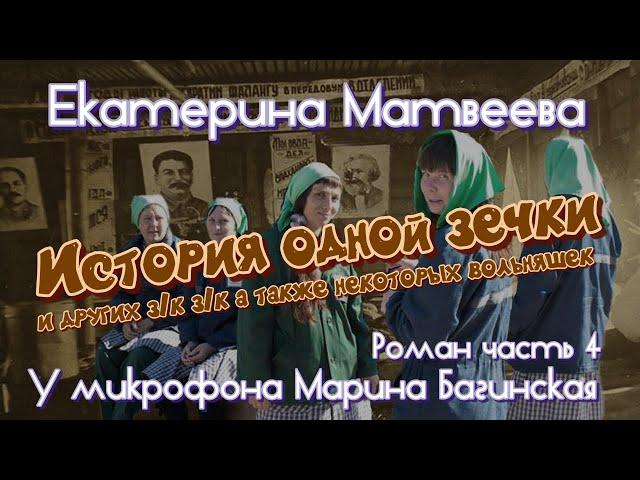 По вашим просьбам Екатерина Матвеева "История одной зечки" Роман 4часть У микрофона Марина Багинская