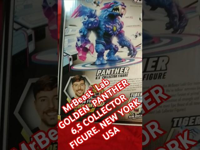 MrBeast  Lab GOLDEN  PANTHER 6,5 COLLECTOR FIGURE. NEW YORK USA