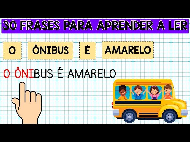 Frases curtas para aprender a ler | Aprendendo a ler e escrever | Ensinando meu filho