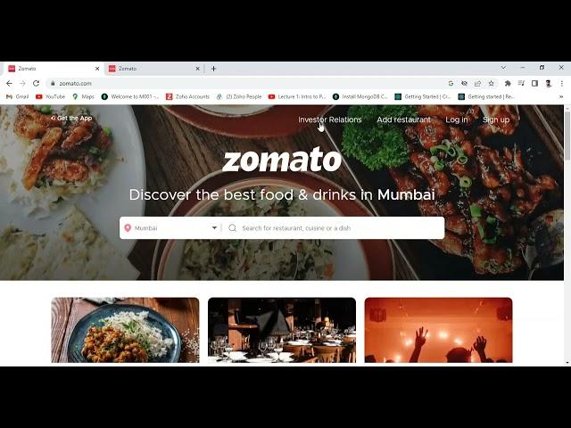 How to clone a zomato website using HTML and CSS