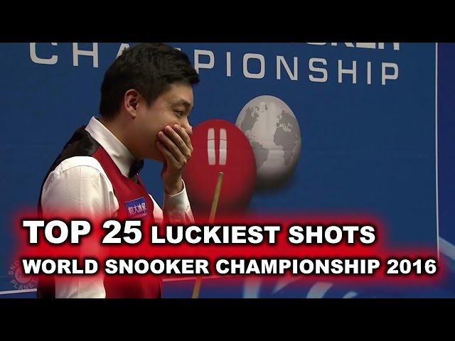 TOP 25 LUCKY SNOOKER SHOTS | World Championship 2016