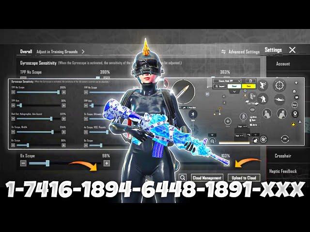 New Update 3.4Best Sensitivity code + Control Settings Pubg Mobile /Bgmi Sensitivity 2024