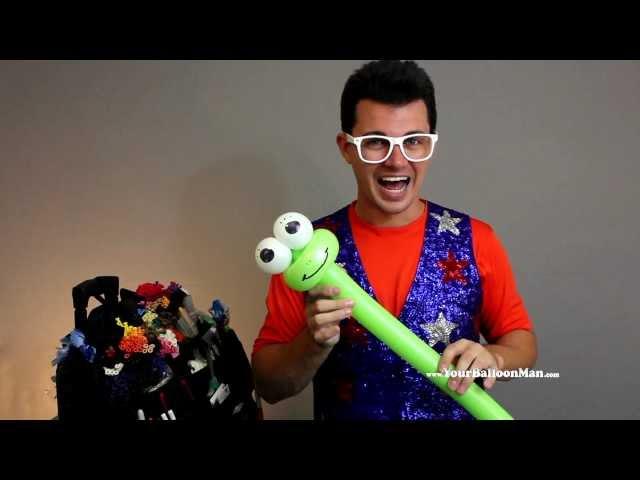 "Balloon Animal Frog with Mr. Fudge" by @yourballoonman from YTEevents.com