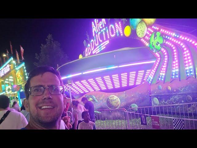 Alien Abduction ride (at night!) at Bluegrass Fair (June 15th, 2024)
