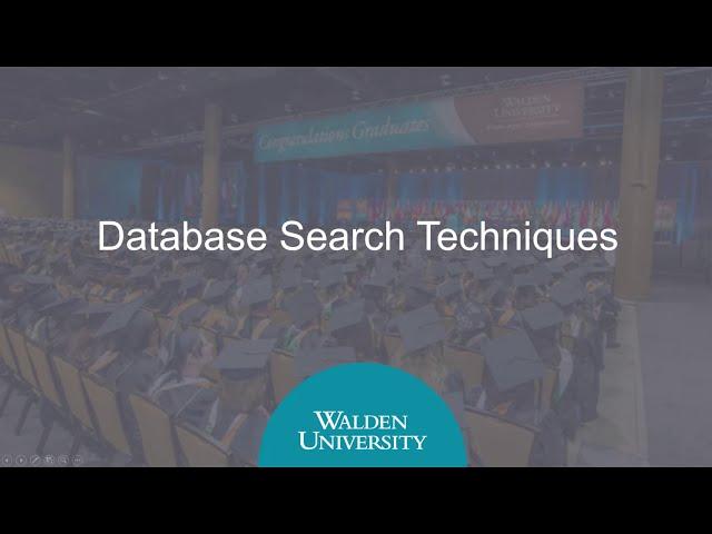 Short video: Database search techniques