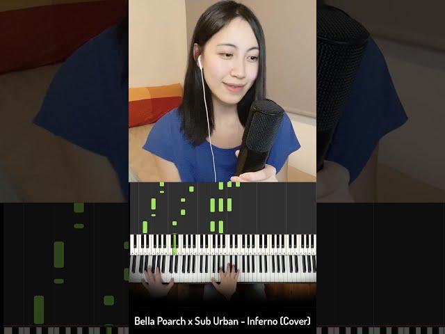Bella Poarch x Sub Urban - Inferno - Cover (Piano With Vocal ) #shorts