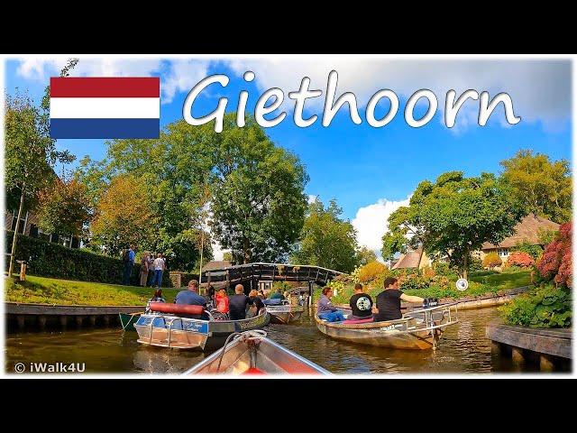  Giethoorn Netherlands Chaotic Boat Tour 4K  ️  (Sunny Day)