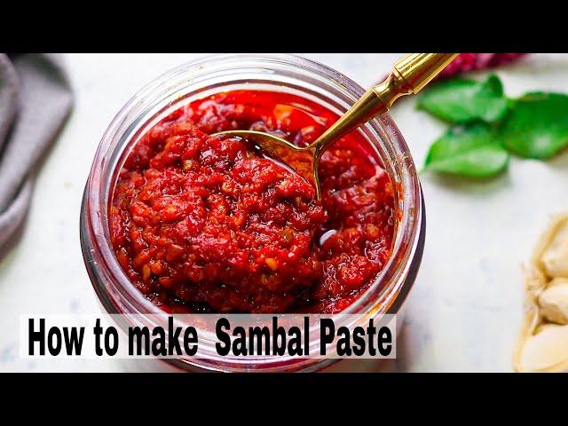How to make Malaysian Sambal paste | Perfect for Nasi Lemak Sambal
