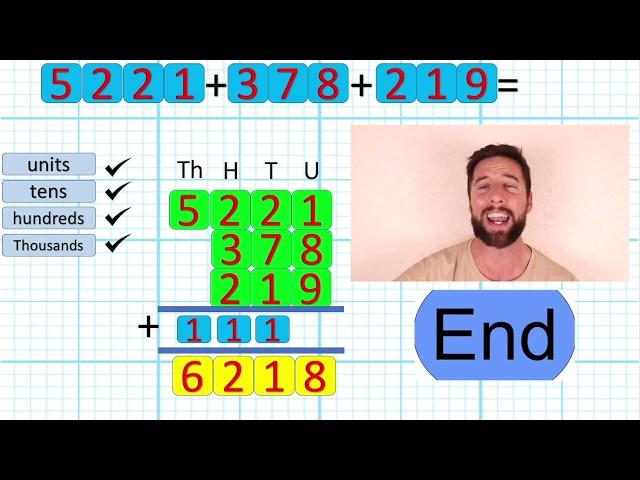 60 Second Multi Digit Addition Tutorial - The Maths Guy