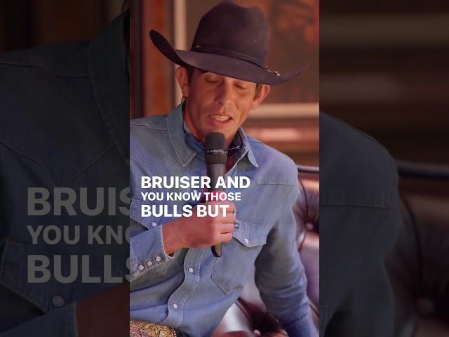 JB Mauney talking about the legendary bull, Bushwhacker  • • • • #rodeo #bullriding #nfr  #jbmauney