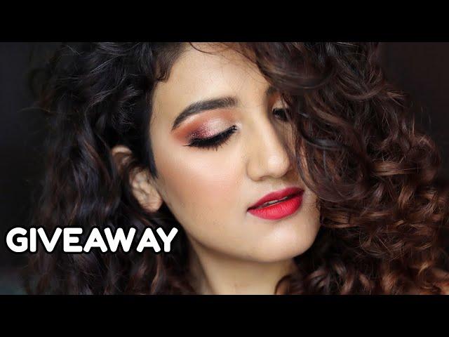 1000 Subscribers Giveaway | Christmas Makeup Tutorial | Madhushree Joshi