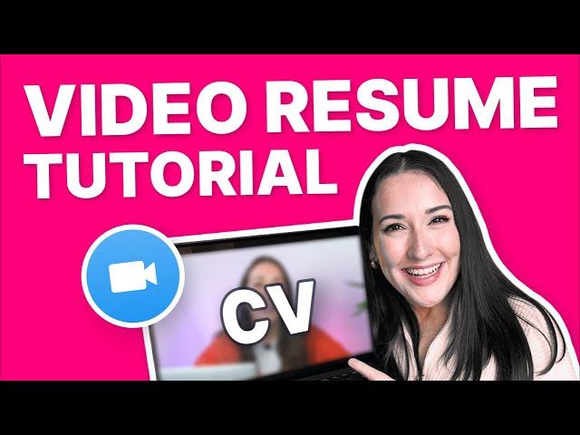 How to Make a Video Resume | Template with Sample Video