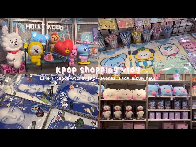 kpop shopping vlog  Line Friends Store, kpop stores, kpop album haul