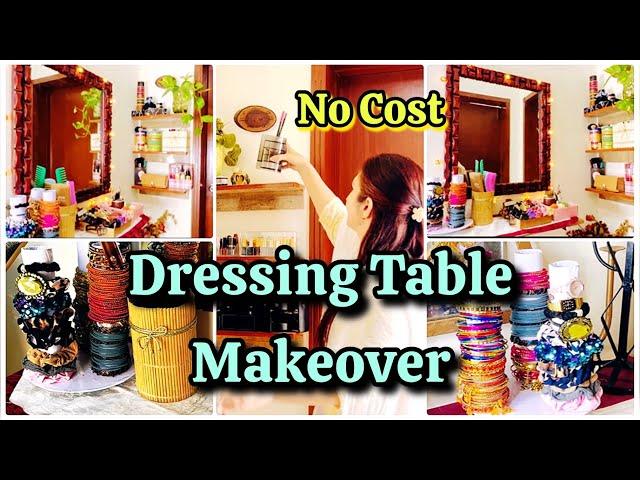 No Cost Dressing Table Makeover | How To Organize Small Dressing Area | Low budget Ideas |WomeniaATF