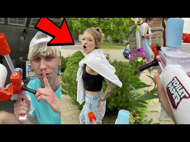 Girlfriend VS spit-balls!! #Shorts