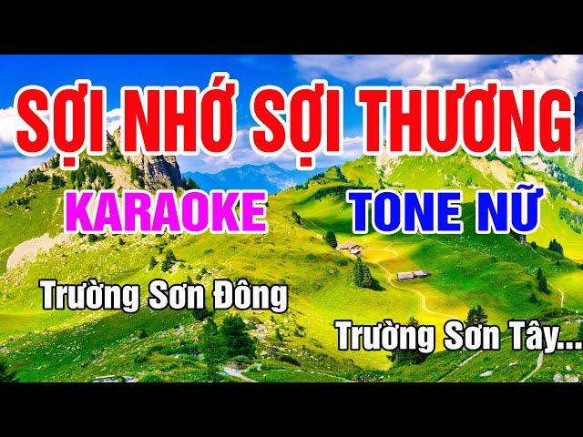 Sợi Nhớ Sợi Thương Karaoke Tone Nữ (Mi Thứ) Nhạc Sống gia huy karaoke