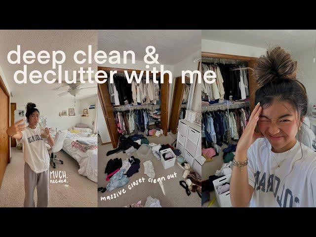 deep cleaning and organizing my entire room  closet cleanout, decluttering + summer reset