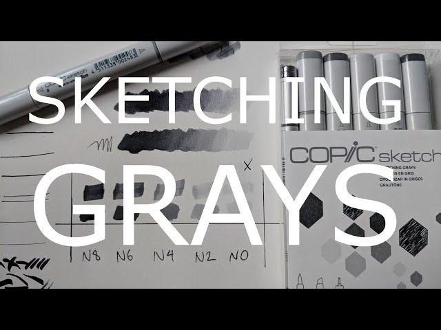 COPIC SKETCHING GRAYS + Blend Test