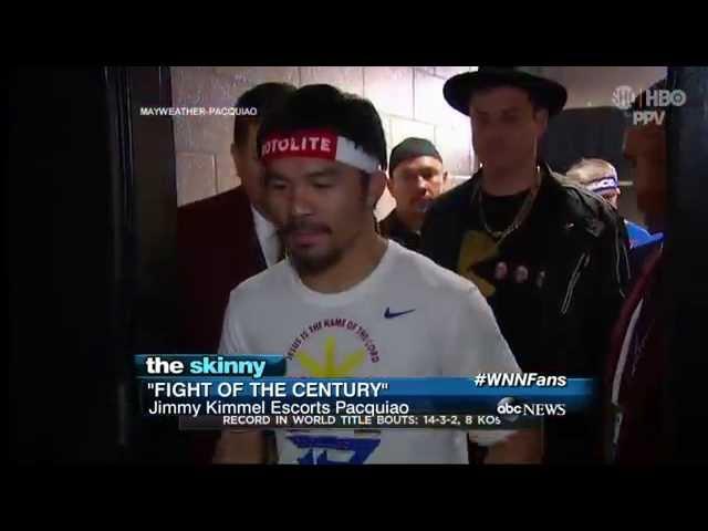 Jimmy Kimmel Joins Manny Pacquiao's Entourage Dressed as Justin Bieber