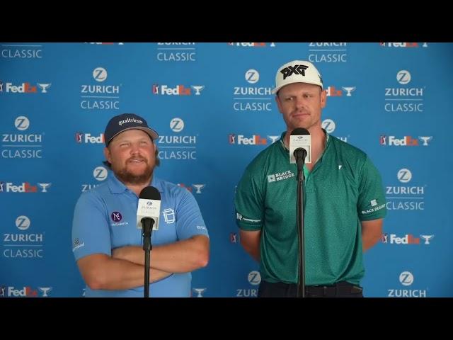 Zac Blair and Patrick Fishburn Sunday Flash Interview 2024 Zurich Classic of New Orleans © PGA Tour