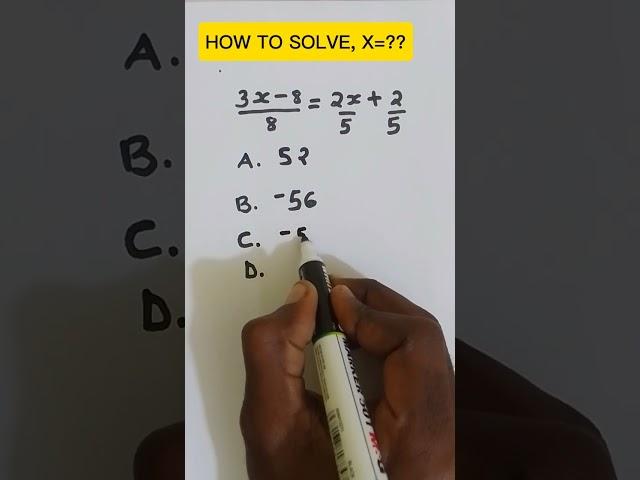 algebra|| solving equations | solve for x #equations #shorts #mathstricks