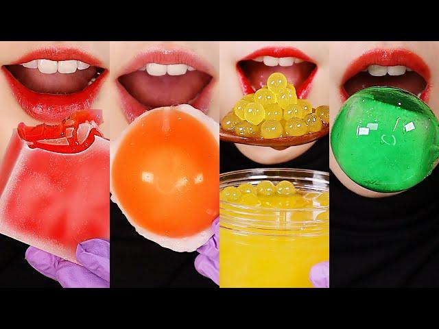 3HOURS EMOJI EATING ASMR FOR SLEEP, RELAXING EATING ASMR WAX CANDY HONEY JELLY, CANDIED FRUITS ETC 