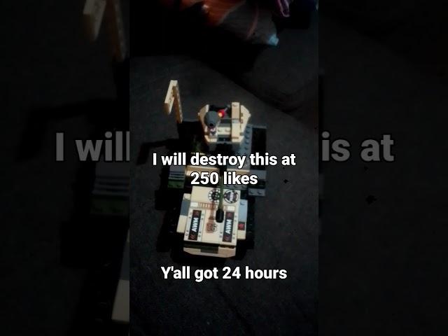 destroying my Lego tank