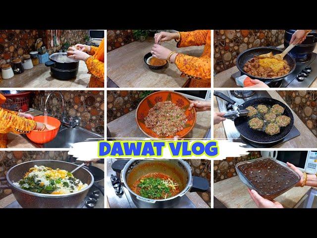 Dawat Vlog | Aaj Ki Maiky Walon Ki Dawat  | Beef Biryani,Beef Masalah Handi,Beef Ke Kabab,Dessert