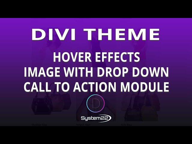 Divi Theme Hover Effects Image With Drop Down Call To Action Module 