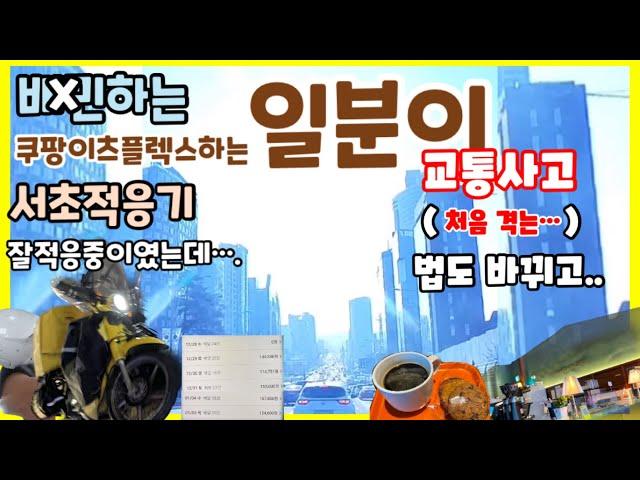 일분이vlog(배달하는 일분이시점)쿠팡이츠 플렉스 적응기 87%정도 적응 했는데.....