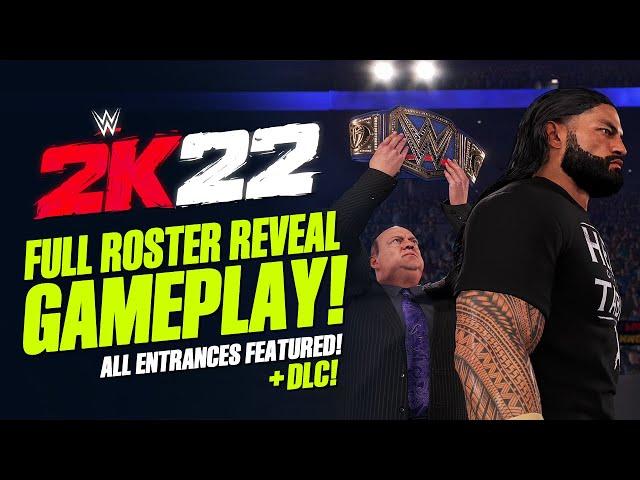 WWE 2K22 Full Roster Reveal Gameplay! (187 Superstars including DLC & Unlockables!)