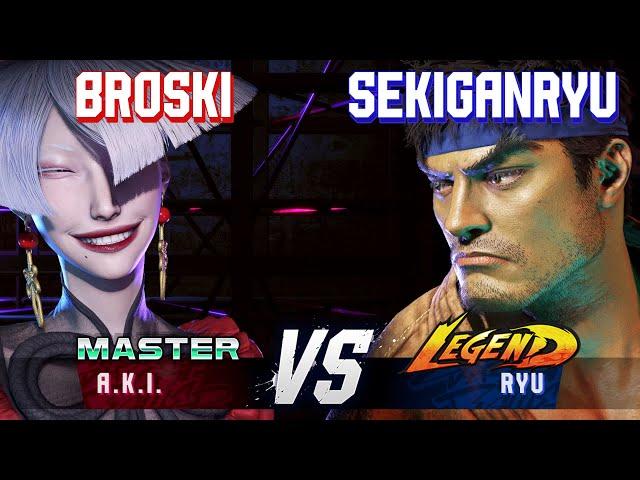 SF6 ▰ BROSKI (A.K.I.) vs SEKIGANRYU (Ryu) ▰ High Level Gameplay