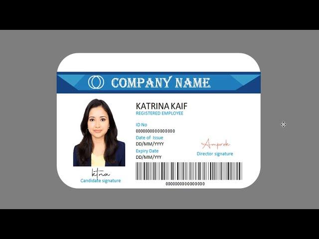 ID Card Design In MS Word | Create Employees Identity Card in Microsoft Word