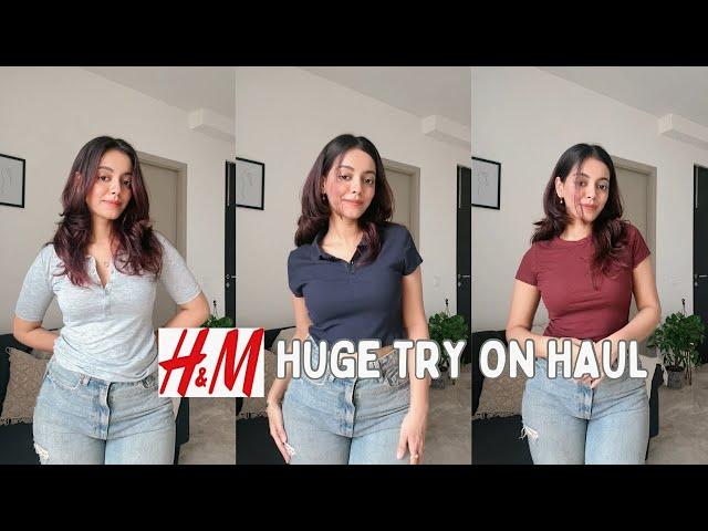 Huge H&M try on haul | Everyday wear tops for college, linen pants, linen shirt, co-ord sets & more