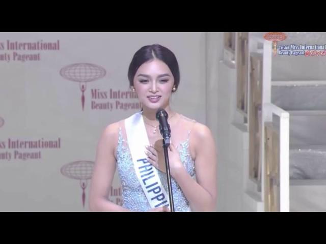 Kylie Verzosa's winning speech in the Miss International 2016