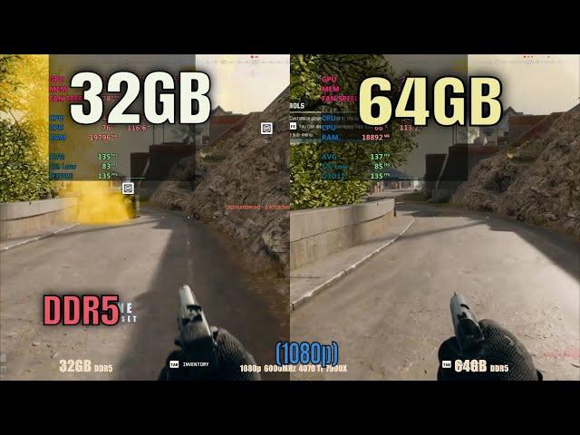 64gb vs 32gb RAM Gaming (DDR5)