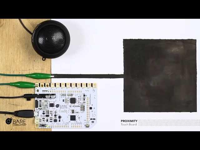 Touch Board Proximity Tutorial Demo 1 - Bare Conductive