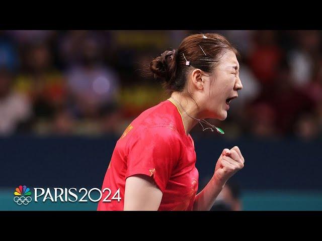 Chen Meng wins BACK-TO-BACK table tennis golds in a high-energy match | Paris Olympics | NBC Sports