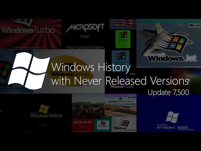 Windows History with Never Released Versions Update 7,500 // Chapter 1 (Full Version)