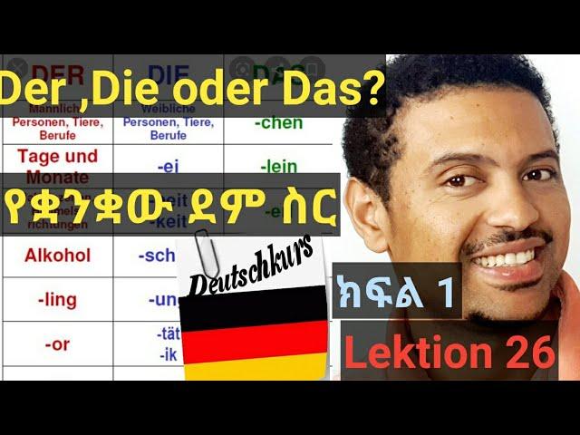 German-Amharic:Der ,Die Und Das ን በምርጥ ዘዴ ይማሩ