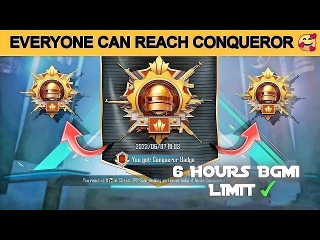  EVERYONE CAN REACH CONQUEROR IN BGMI  SOLO RANK PUSH TIPS AND TRICKS 