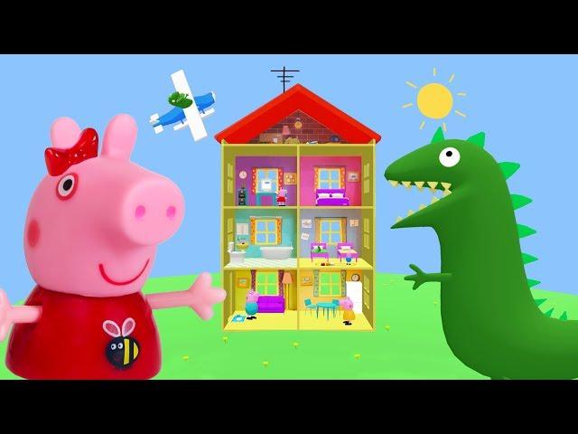 Peppa Pig Game | Crocodile Hiding George Pig's New Dinosaur Toy